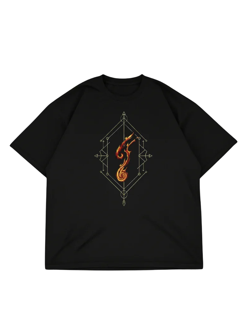 Breath of the Elements Drop Shoulder T-Shirt | Black - DRENFEN