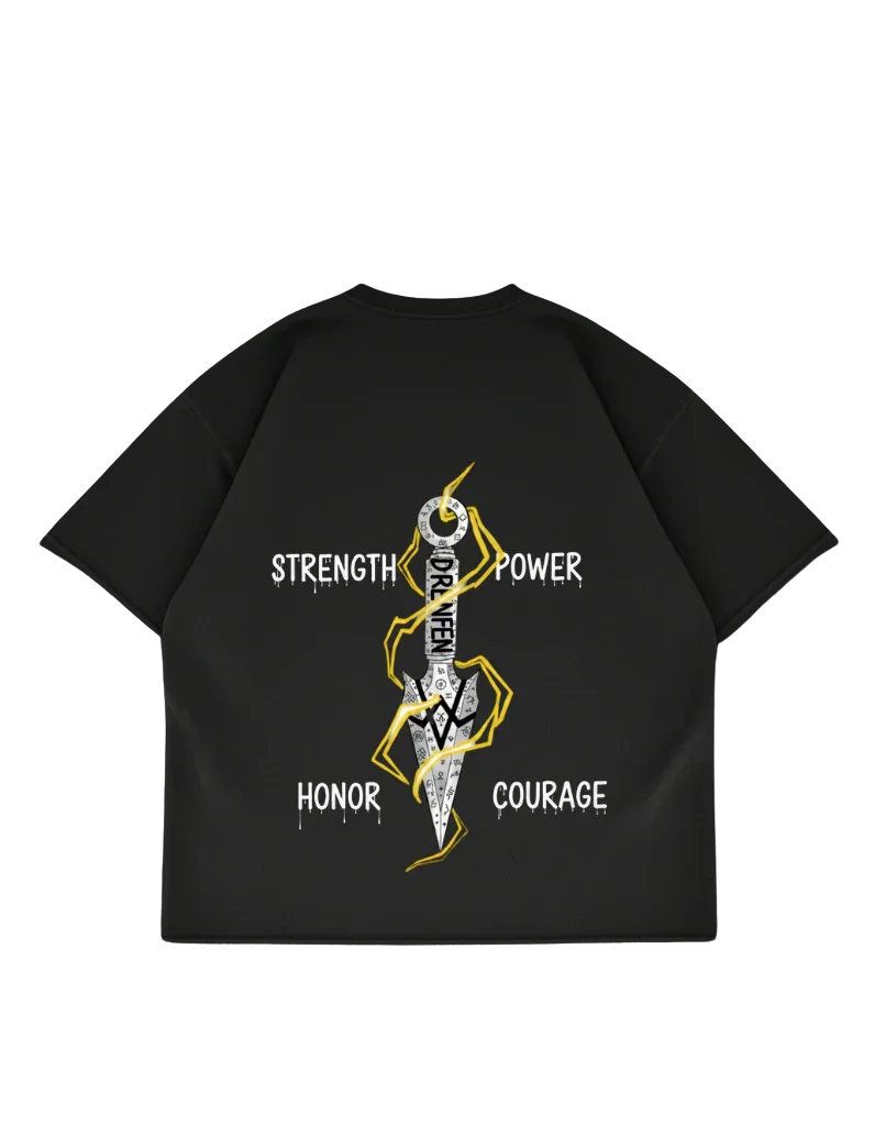 The Shinobi's Vow Drop Shoulder T-Shirt | Black - DRENFEN