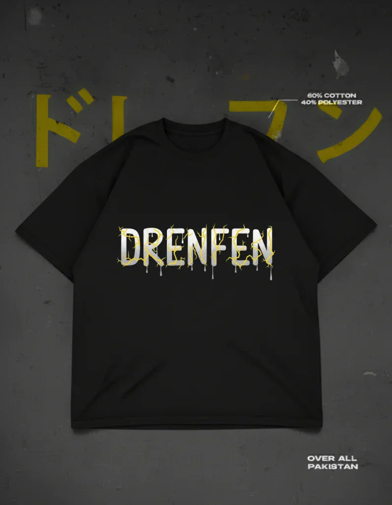 The Shinobi's Vow Drop Shoulder T-Shirt | Black - DRENFEN
