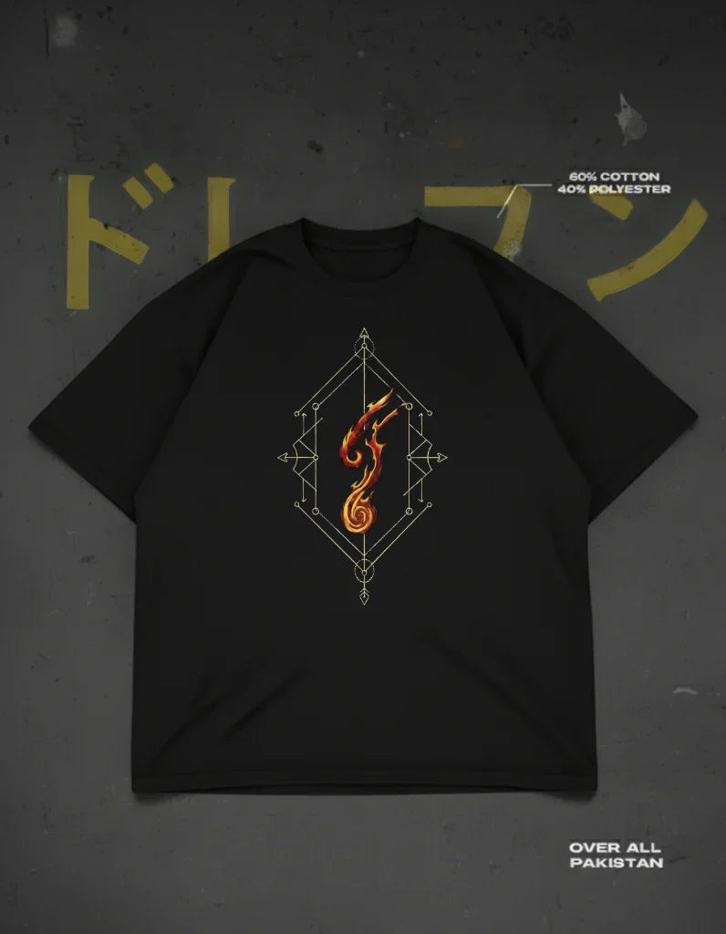Breath of the Elements Drop Shoulder T-Shirt | Black - DRENFEN