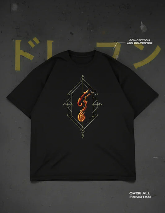 Breath of the Elements Drop Shoulder T-Shirt | Black - DRENFEN