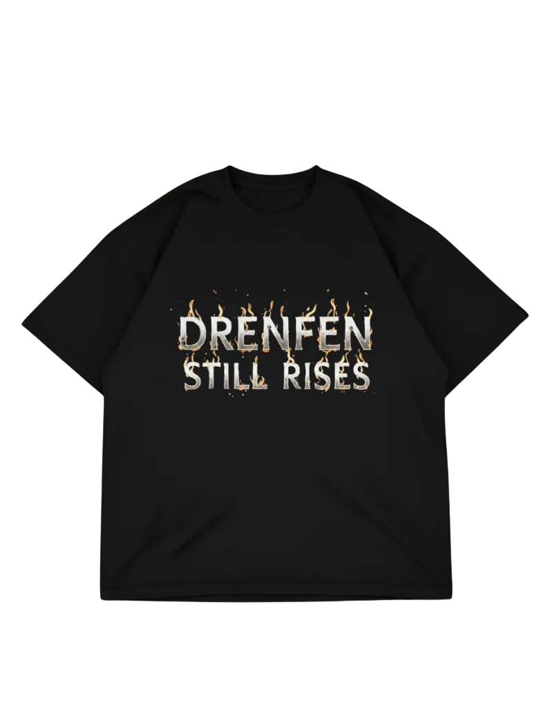 Drenfen Still Rises Drop Shoulder T-Shirt | Black - DRENFEN