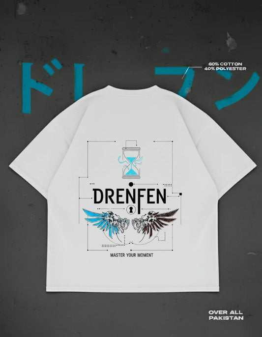 The Drenfen drop shoulder T-shirt in white - DRENFEN