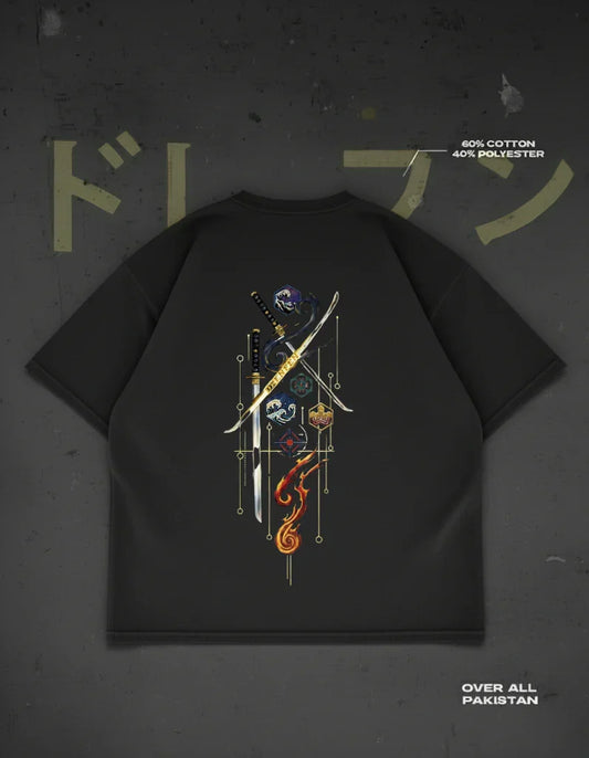 Breath of the Elements Drop Shoulder T-Shirt | Black - DRENFEN