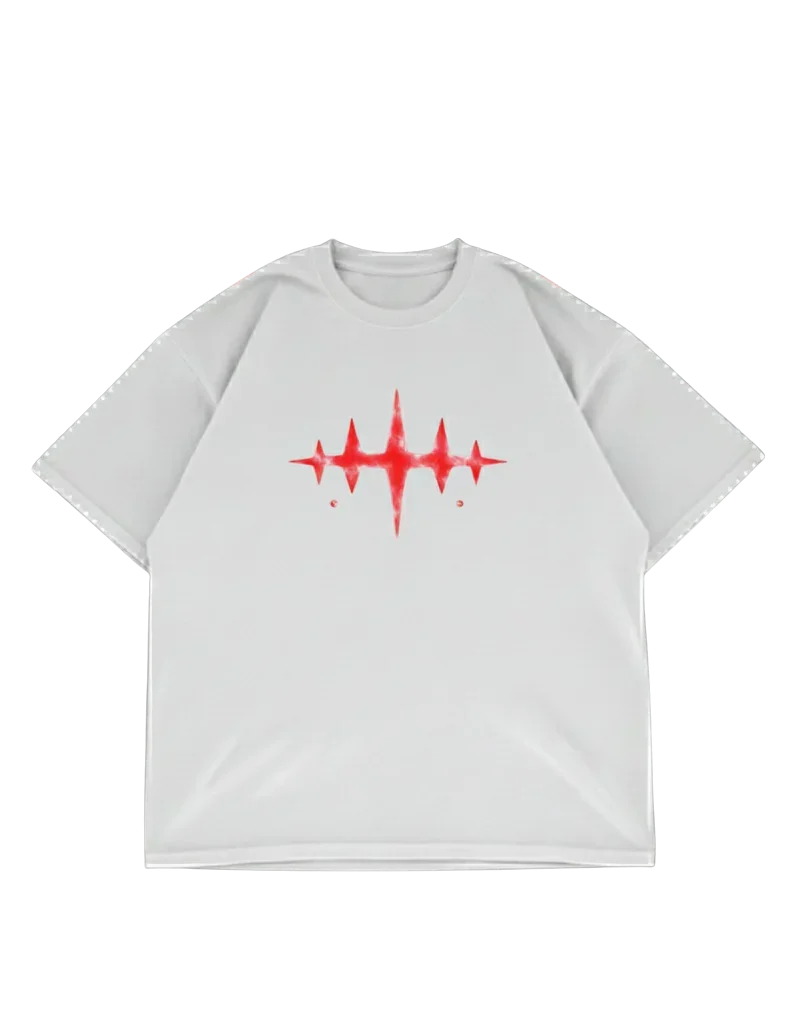 The Nebula Blade Drop Shoulder T-Shirt | White - DRENFEN